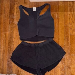 Black Women's Aerie Waffle Set